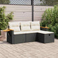 4 Piece Garden Sofa Set With Cushions Poly Rattan