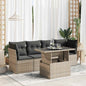 5 Piece Garden Sofa Set With Cushions Poly Rattan
