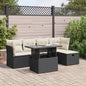 6 Piece Garden Sofa Set With Cushions Poly Rattan