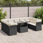 10 Piece Garden Sofa Set With Cushions Poly Rattan