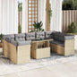 10 Piece Garden Sofa Set With Cushions Poly Rattan