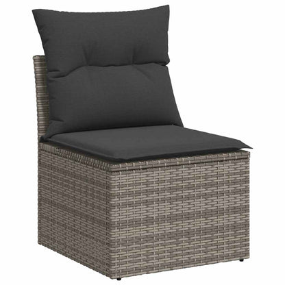10 Piece Garden Sofa Set With Cushions Poly Rattan