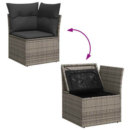 10 Piece Garden Sofa Set With Cushions Poly Rattan