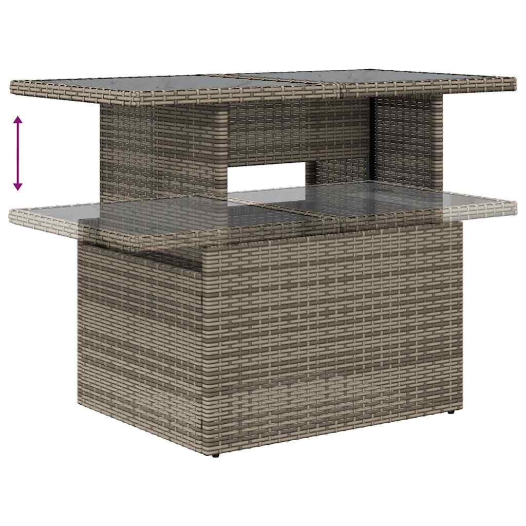 10 Piece Garden Sofa Set With Cushions Poly Rattan