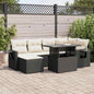 7 Piece Garden Sofa Set With Cushions Poly Rattan