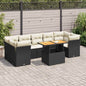 8 Piece Garden Sofa Set With Cushions Grey Poly Rattan