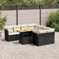 9 Piece Garden Sofa Set With Cushions Grey Poly Rattan