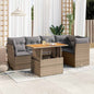 5 Piece Garden Sofa Set With Cushions Grey Poly Rattan