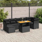 8 Piece Garden Sofa Set With Cushions Grey Poly Rattan