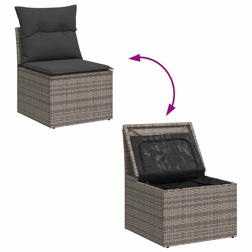 8 Piece Garden Sofa Set With Cushions Poly Rattan
