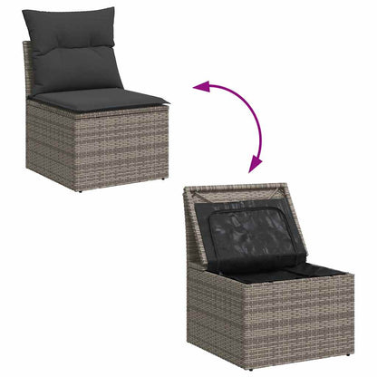 8 Piece Garden Sofa Set With Cushions Poly Rattan