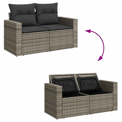 8 Piece Garden Sofa Set With Cushions Poly Rattan