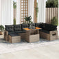 9 Piece Garden Sofa Set With Cushions Poly Rattan