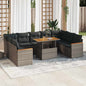 10 Piece Garden Sofa Set With Cushions Poly Rattan