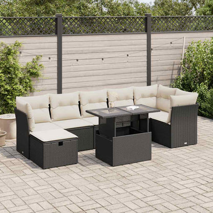 8 Piece Garden Sofa Set With Cushions Poly Rattan