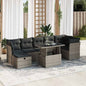 8 Piece Garden Sofa Set With Cushions Poly Rattan