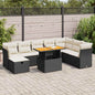 9 Piece Garden Sofa Set With Cushions Poly Rattan