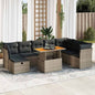 9 Piece Garden Sofa Set With Cushions Poly Rattan