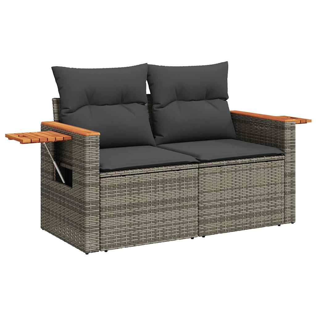 6 Piece Garden Sofa Set With Cushions Poly Rattan