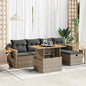 6 Piece Garden Sofa Set With Cushions Poly Rattan