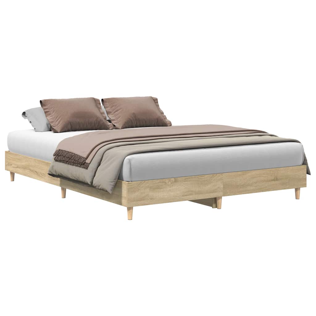 Bed Frame No Mattress Engineered Wood