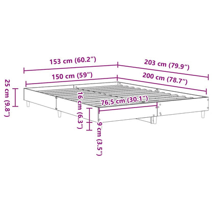 Bed Frame No Mattress Engineered Wood