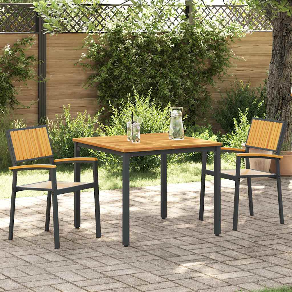 Garden Chair 6 Pcs Brown 56 X 57 X 87Cm Solid Acacia Wood