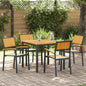 Garden Chair 6 Pcs Brown 56 X 57 X 87Cm Solid Acacia Wood