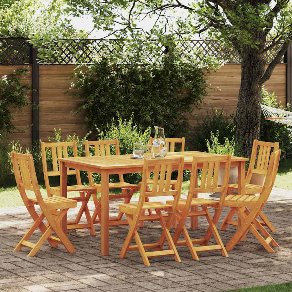 Garden Chair 8 Pcs Brown 36 X 46 X 86Cm Solid Acacia Wood