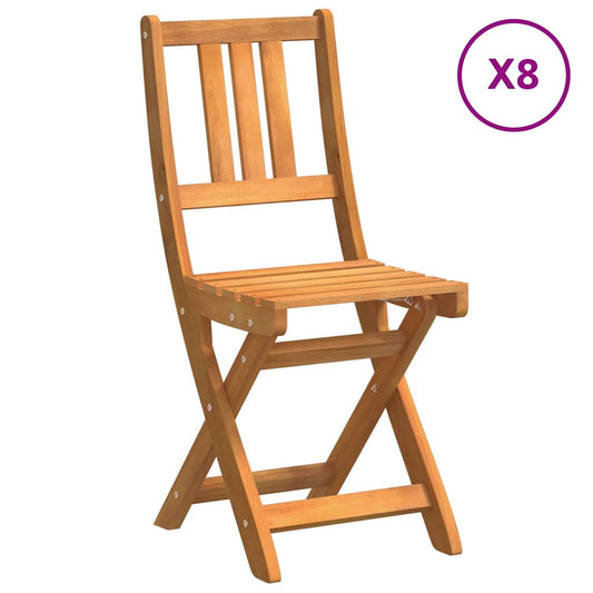 Garden Chair 8 Pcs Brown 36 X 46 X 86Cm Solid Acacia Wood