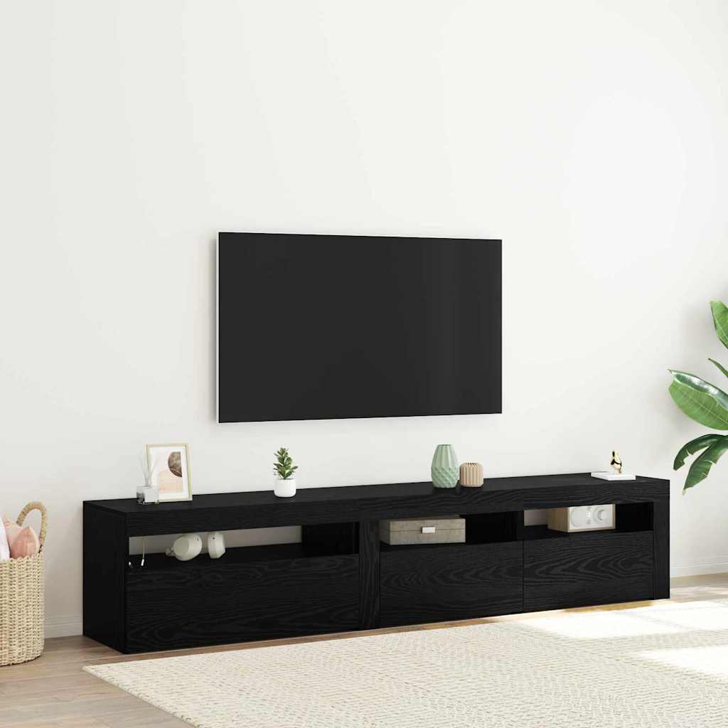 Tv Cabinet With Led Lights 240X35X40 Cm