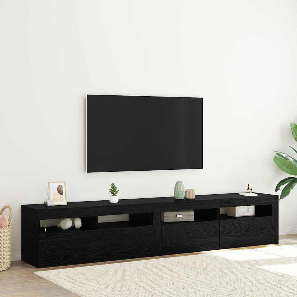 Tv Cabinet With Led Lights 240X35X40 Cm