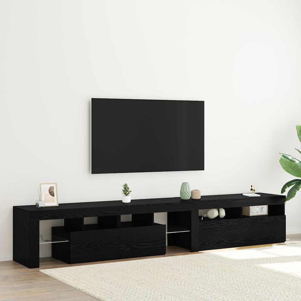 Tv Cabinet With Led Lights 260X36.5X40 Cm