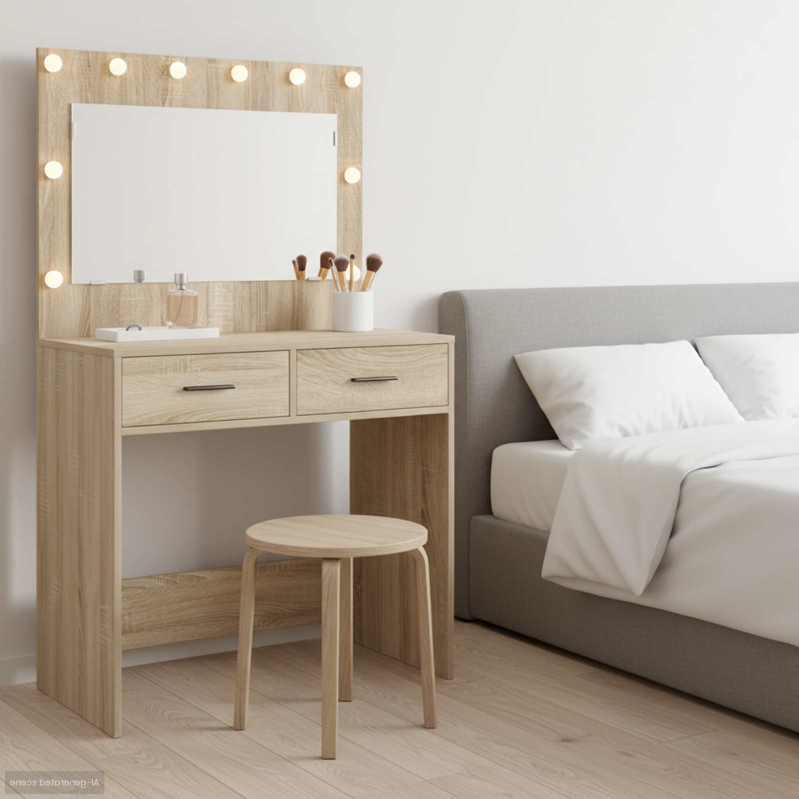Dressing Table 78.5 X 41 X 135 Cm Engineered Wood
