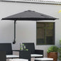 Garden Parasol Beige And Black 248 X 248 X 148 Cm