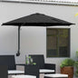 Garden Parasol Beige And Black 248 X 248 X 148 Cm