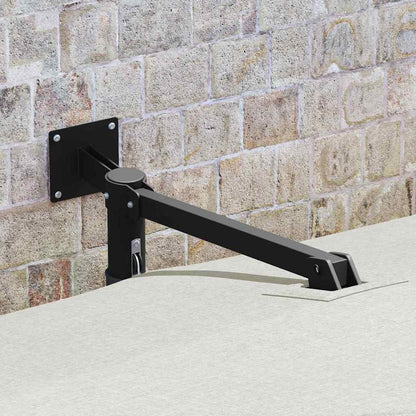 Garden Parasol Beige And Black 248.5 X 247.5 X 160 Cm