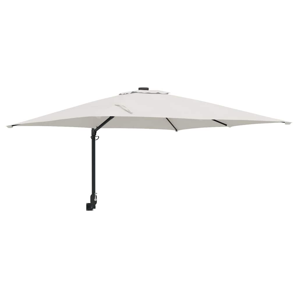 Garden Parasol Beige And Black 248.5 X 247.5 X 160 Cm