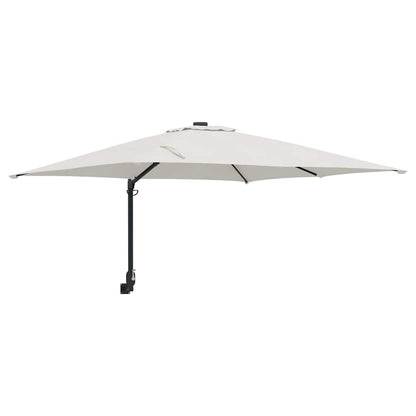 Garden Parasol Beige And Black 248.5 X 247.5 X 160 Cm