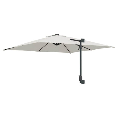 Garden Parasol Beige And Black 248.5 X 247.5 X 160 Cm