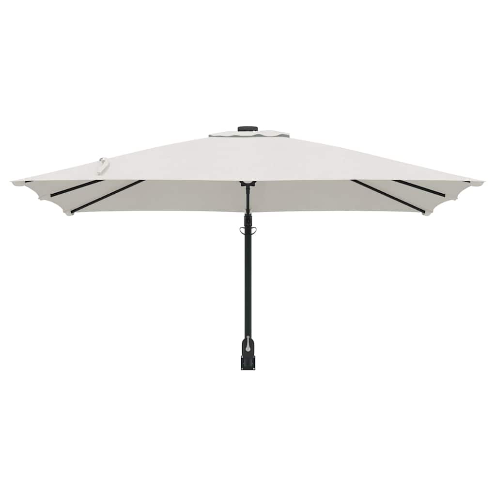 Garden Parasol Beige And Black 248.5 X 247.5 X 160 Cm