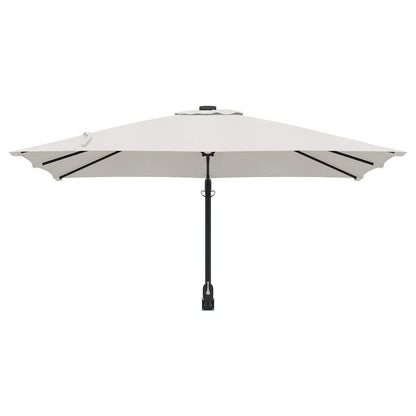 Garden Parasol Beige And Black 248.5 X 247.5 X 160 Cm