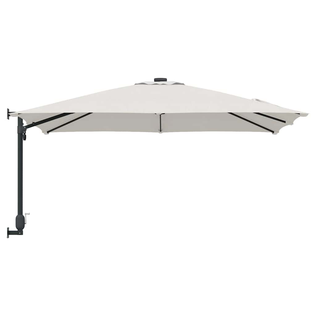 Garden Parasol Beige And Black 248.5 X 247.5 X 160 Cm