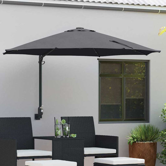 Garden Parasol Manual And Black 248 X 248 X 148 Cm