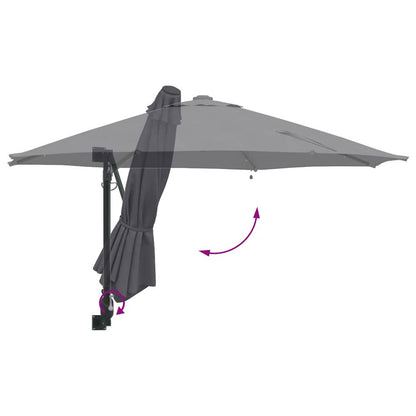 Garden Parasol Manual And Black 248 X 248 X 148 Cm