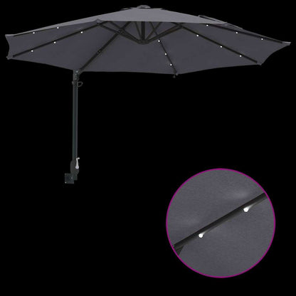 Garden Parasol Manual And Black 248 X 248 X 148 Cm