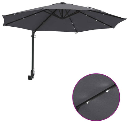 Garden Parasol Manual And Black 248 X 248 X 148 Cm