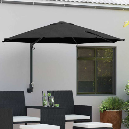 Garden Parasol Manual And Black 248 X 248 X 148 Cm
