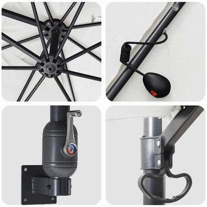 Garden Parasol 248.5 X 247.5 X 160 Cm Fabric