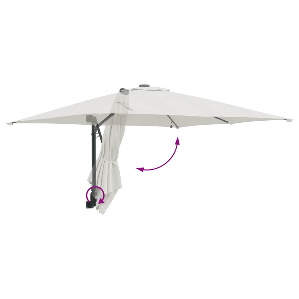 Garden Parasol 248.5 X 247.5 X 160 Cm Fabric